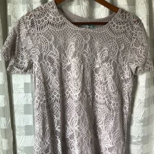 Lace short sleeve top